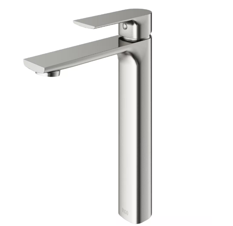 Vigo Norfolk Single Handle Single-Hole Bathroom Vessel Faucet in Brushed Nickel