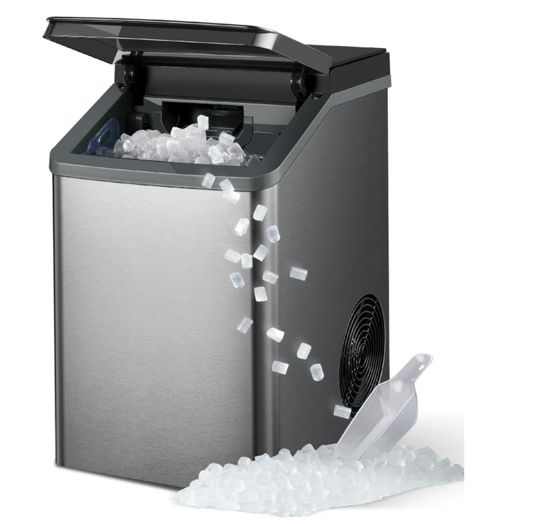 Gevi KNOVA Gemi Nugget/Crushed Countertop Ice Maker with Self-Cleanig, Gray