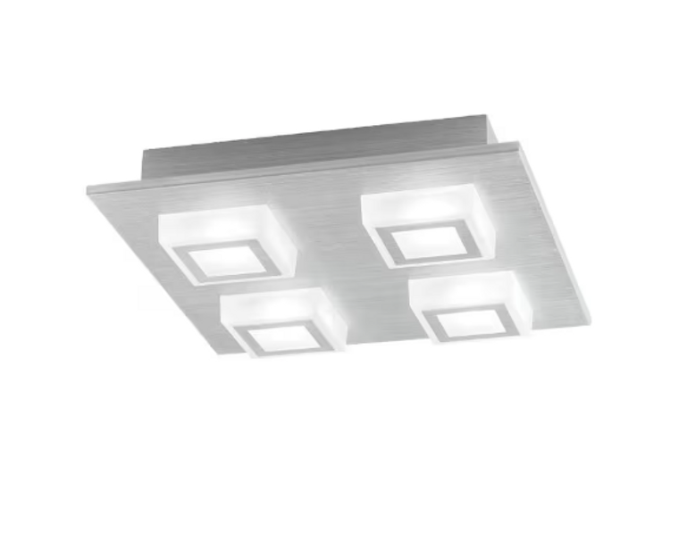 Hampton Bay Garfield 11 in Integrated LED Brushed Aluminum Square Ceiling Light