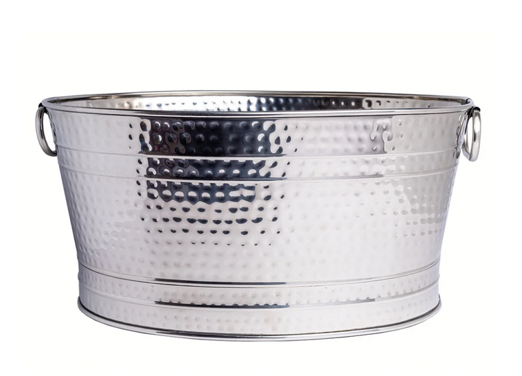 Sol Living Stainless Steel Beverage Tub, Ice Bucket with Handles