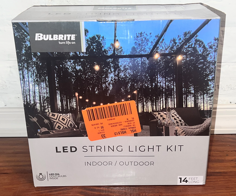 Bulbrite Outdoor/Indoor 14 ft. Plug-In Edison Bulb S14 LED String Light w/Bulbs