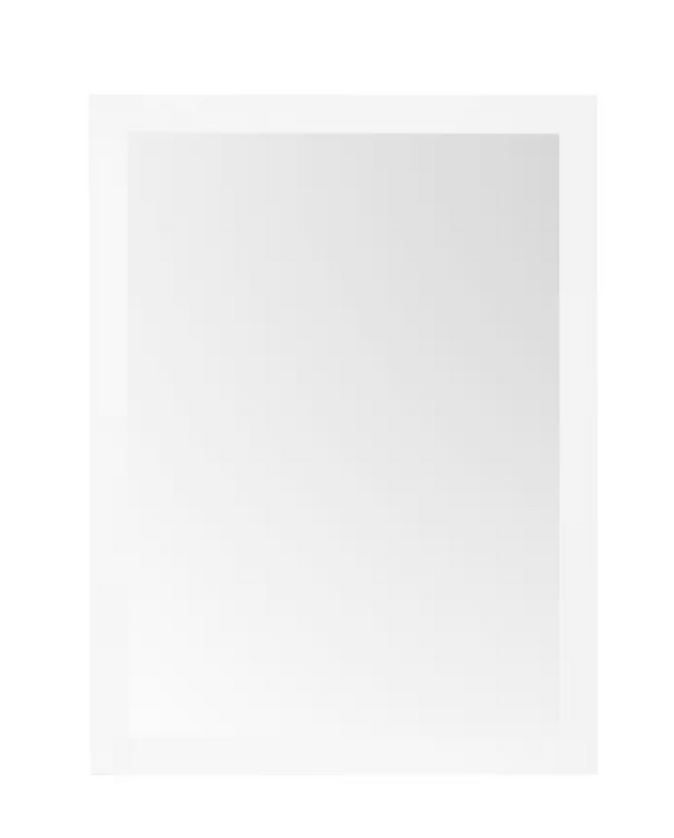 Mayfield 28 in W x 36 in H Rectangular Framed Wall Bathroom Vanity Mirror, White