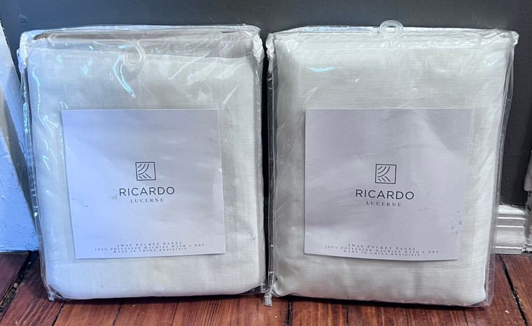 Lot of 2 - Ricardo Lucerne 2 Way Pocket Panel 52 x 96 Ivory