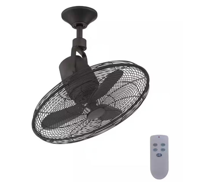 Bentley III 22 in. Indoor/Outdoor Natural Iron Oscillating Ceiling Fan w/Remote