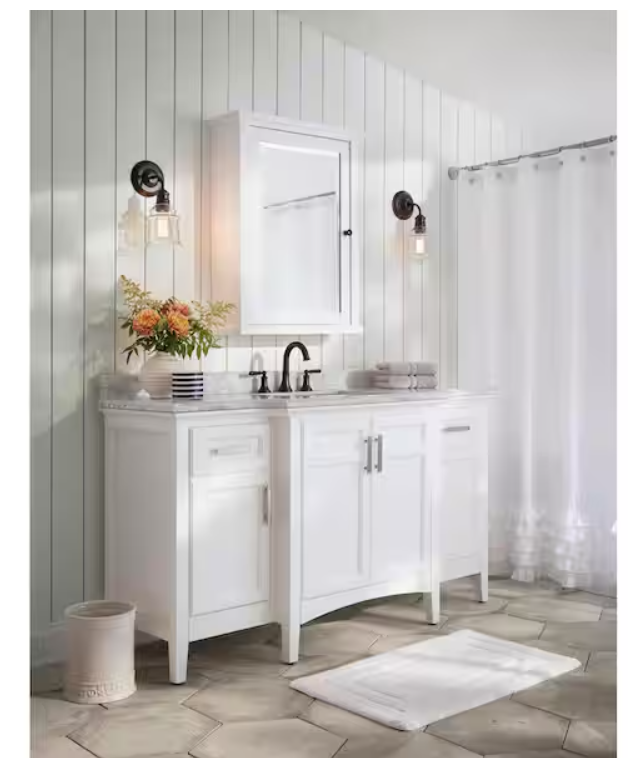 Home Decorators 19112-MC24-WT Merryfield 24" W x 32" H Medicine Cabinet w/Mirror