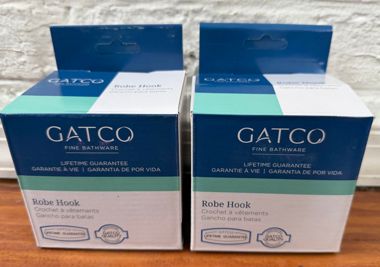 Gatco 5345MX Level Robe Hook in Matte Black (Lot of 2)