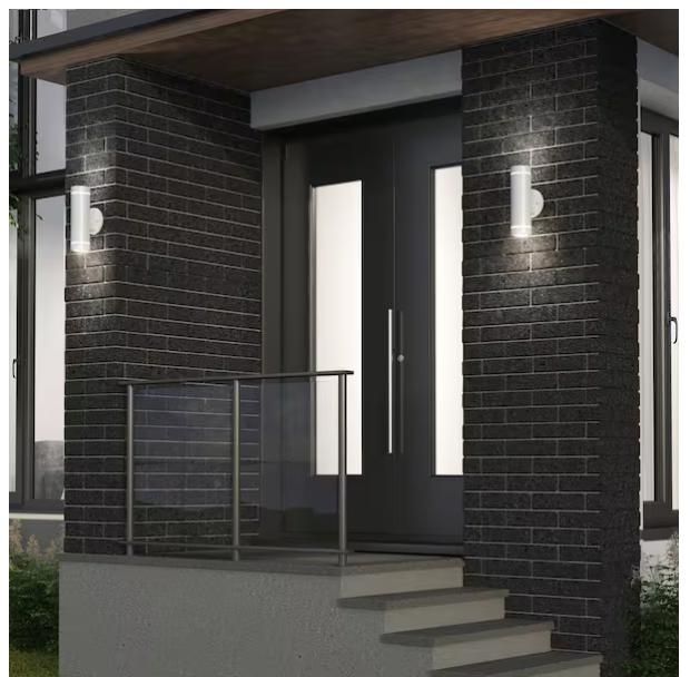 Artika C7 L White Modern 3 CCT Integrated LED Outdoor Hardwired Cylinder Sconce