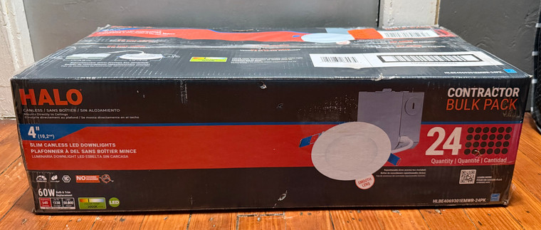 Halo 4 in. Ultra-Thin Downlight 3000K New Construction/Remodel LED Recessed 18PK