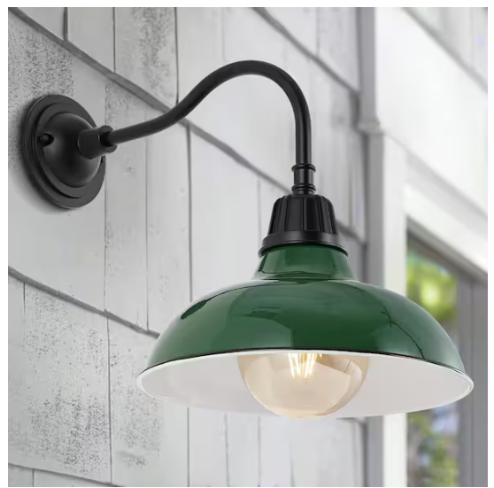 JONATHAN Y Lighting JYL7613 Aurora 12.25" Indoor/Outdoor LED Sconce - Green