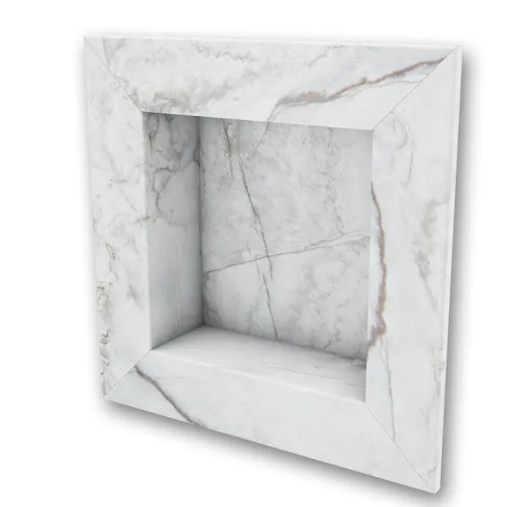 FlexStone 17 in. x 17 in. Square Recessed Shampoo Caddy in Calypso