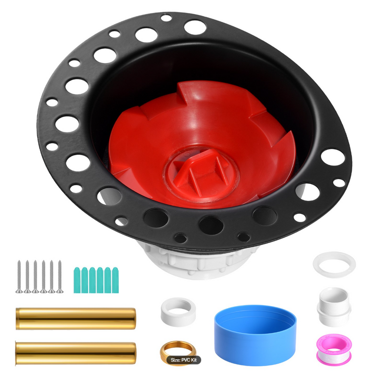 VEVOR Freestanding Tub Drain Rough-in Kit with 2Brass Tail Pipes and ABS Adapter