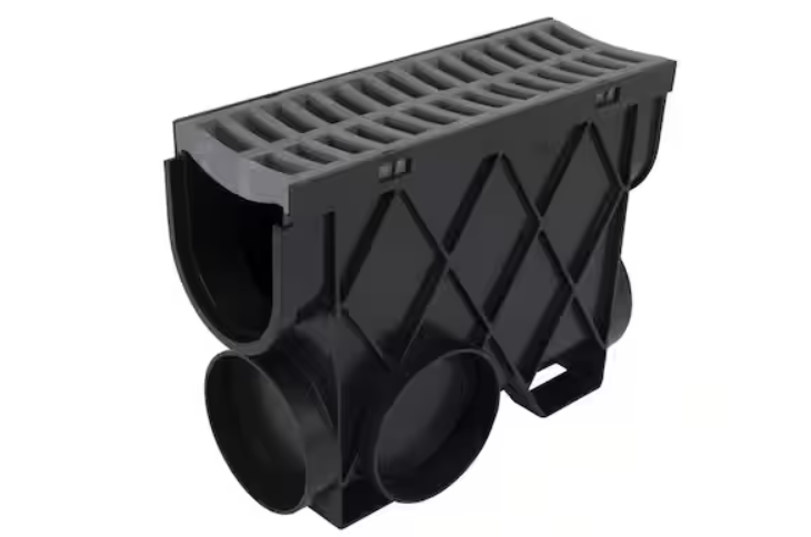 RELN Storm Drain 4.5" x 13.25" Inline Basin Complete with Portland Grey Grate