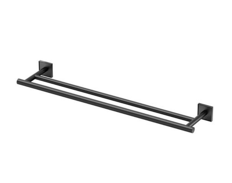 Gatco 5614MX Mode 24 in. Wall Mounted Double Towel Bar in Matte Black