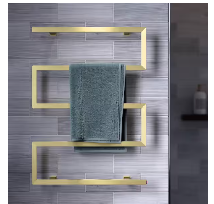 Swiss Madison SM-TW00BG Voltaire 5-Bar Electric Towel Warmer in Brushed Gold