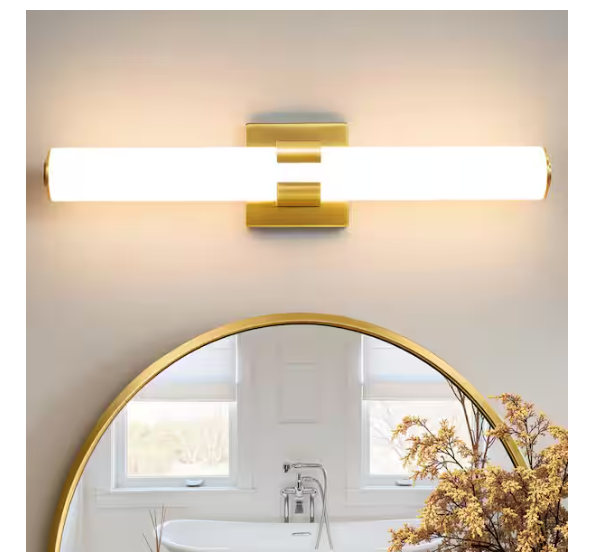 KAISITE 23 in. 1-Light Gold LED Vanity Light Bar, Dimmable Bathroom Light