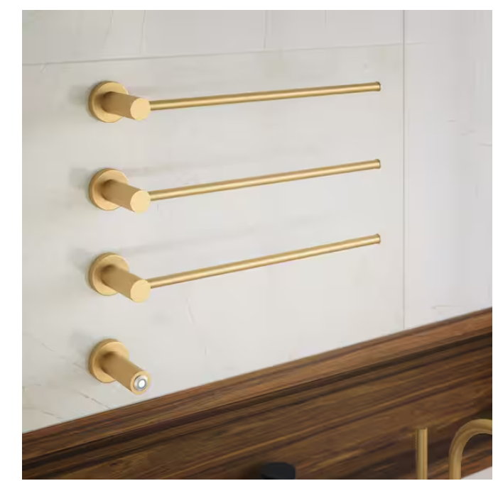 Swiss Madison SM-TW0901BG Claire 3-Bar Electric Towel Warmer in Brushed Gold