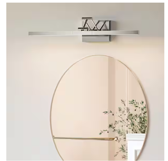 Merra 24 in. Brushed Nickel 3CCT Modern LED Vanity Light Fixture with Swing Arm
