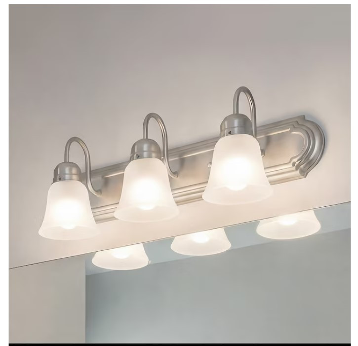Kichler 24-in 3 Light Brushed Nickel Traditional Bathroom Vanity Light 5337NIS