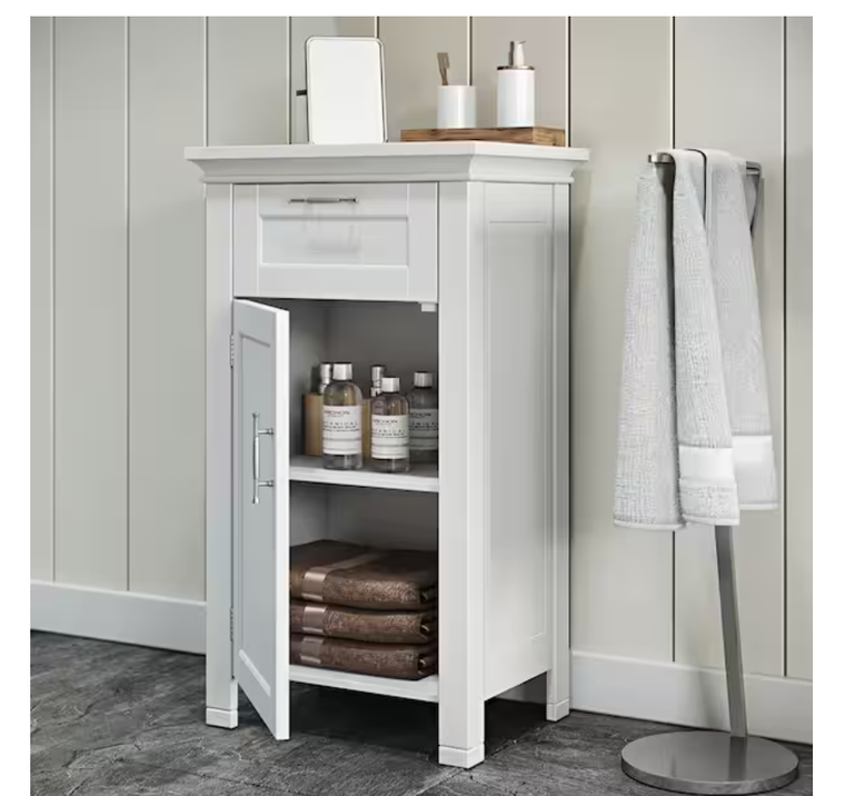 RiverRidge 06-037 Somerset 16" W x 30" H x 12" D Linen Storage Cabinet in White