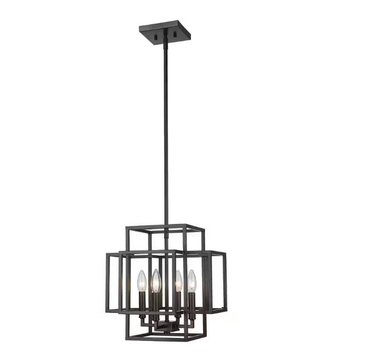 Titania 4-Light Pendant Light In Matte Black