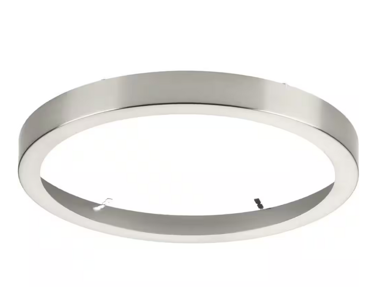 Progress Lighting P860050 Everlume 11 in. Brushed Nickel Edgelit Round Trim Ring