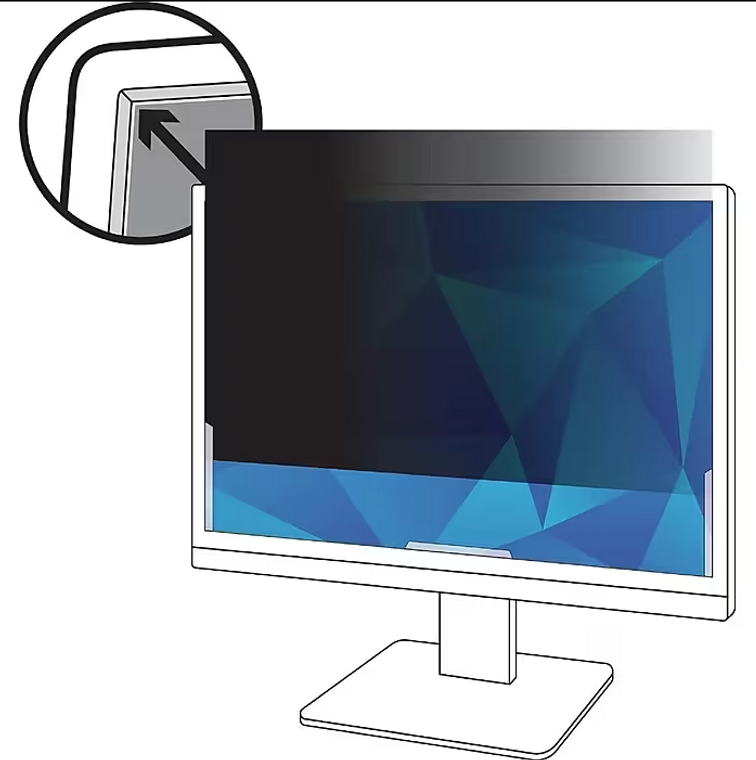 3M Privacy Filter for 19" Widescreen Monitor, 16:10 Aspect Ratio (PF190W1B)