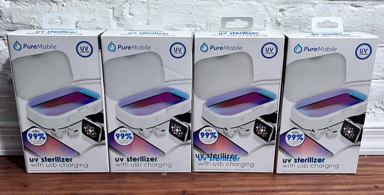 Lot of 4 - Vivitar PureMobile USB Charger and Sanitizer (VPUR1014)