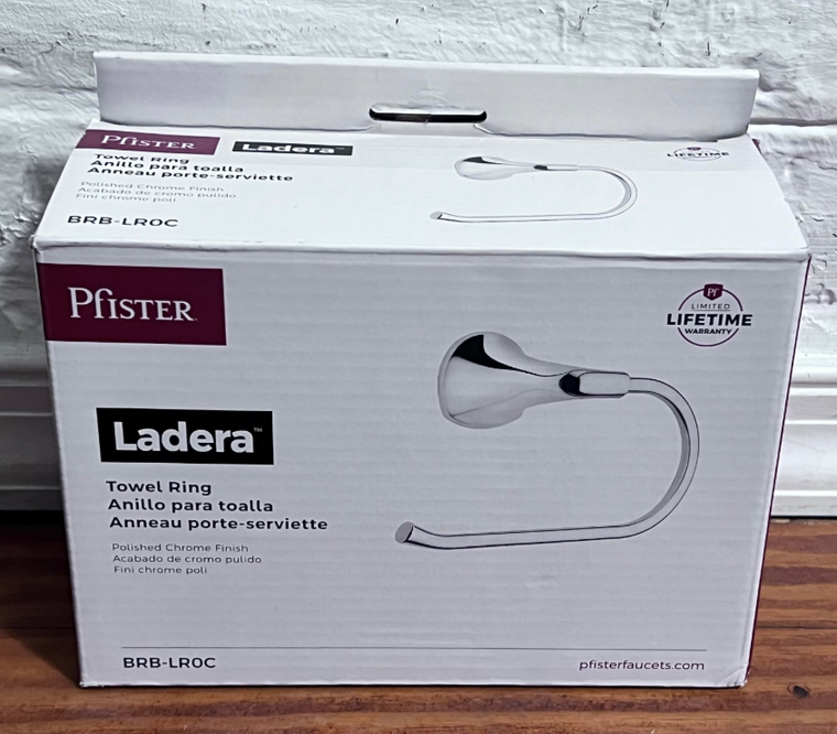 Pfister Wall Mounted Ladera Wall Mounted Open Towel Ring in Polished Chrome