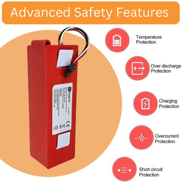 Battery for Roborock S8, S7, S6, S5, Q Revo & Mi Series Robot Vacuum Cleaners