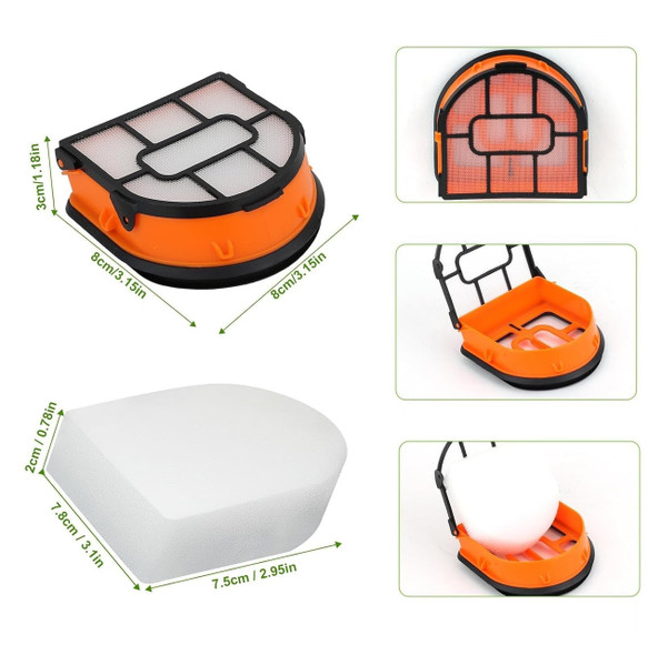 Filter Set For Shark HydroVac Cordless 3-in-1 Cleaner WD210 / WD210ANZ