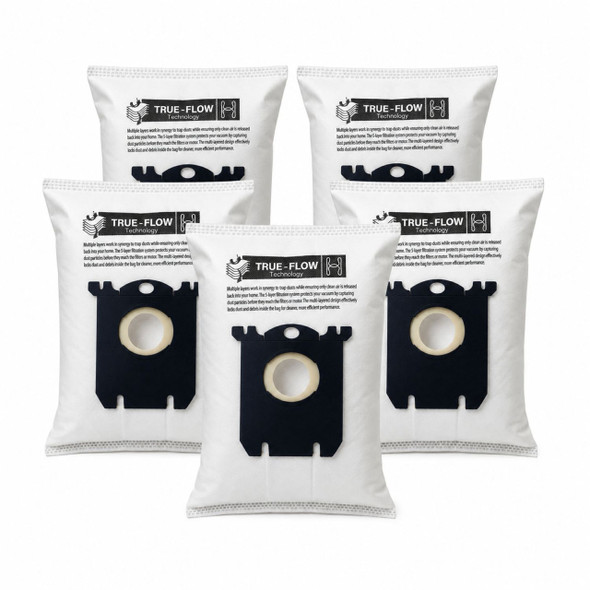 5x S type Vacuum Bags for Electrolux, Volta, AEG, Philips and Wertheim Vacuums