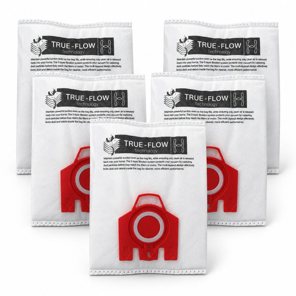 5x FJM Type bags for Miele vacuum cleaners, 3D type