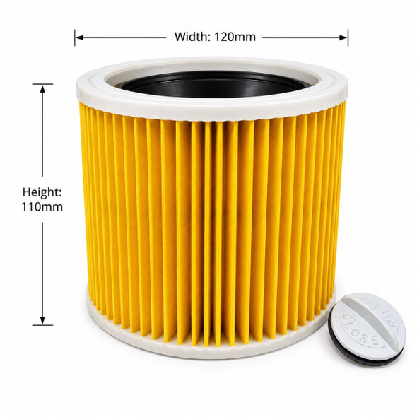 Filter for Karcher Vacuums WD2200 to WD3800 Series & A1000 to A2901 Series HEPA