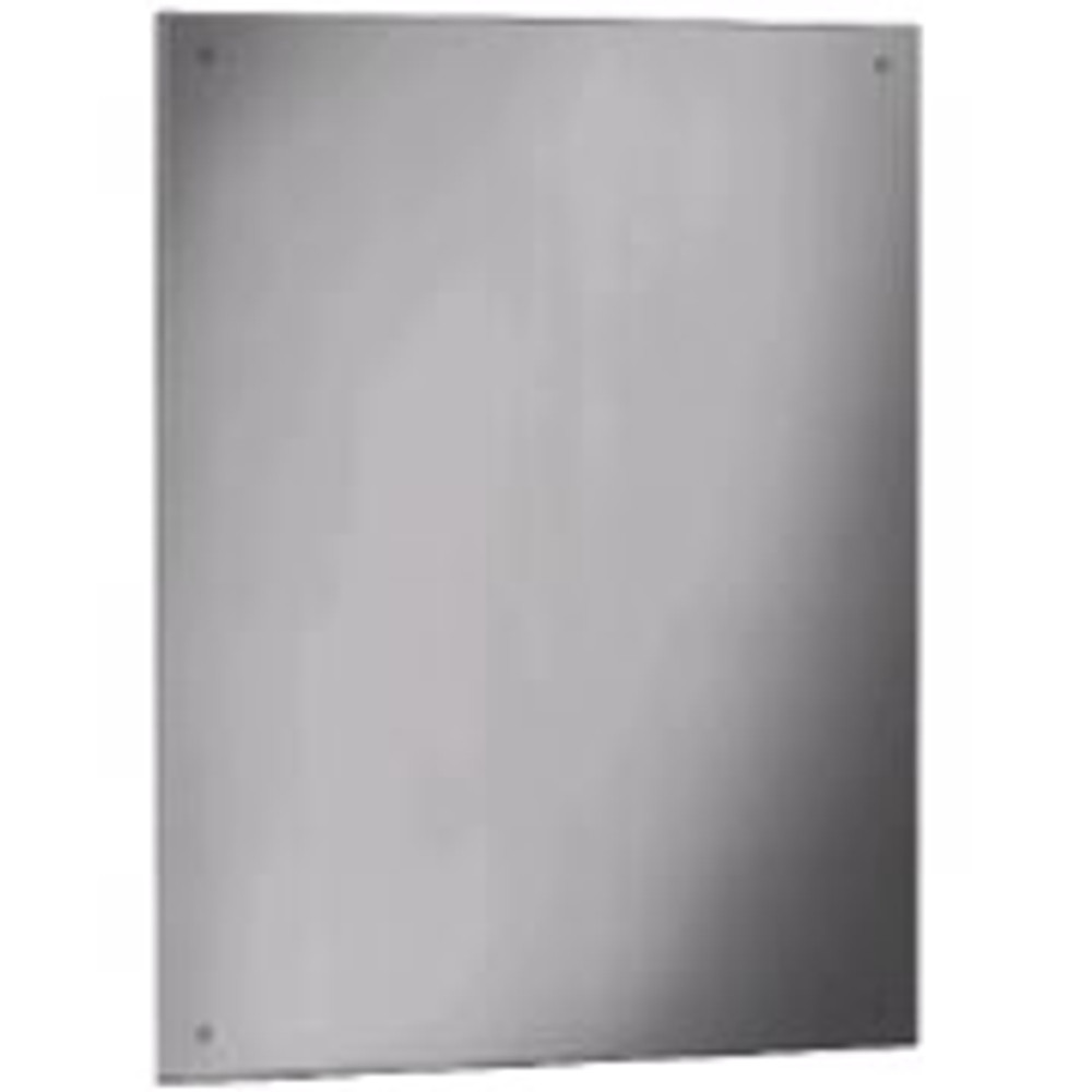 Frameless Stainless Steel Mirror, #8 Grade Finish, 16 inches wide by 24 inches h