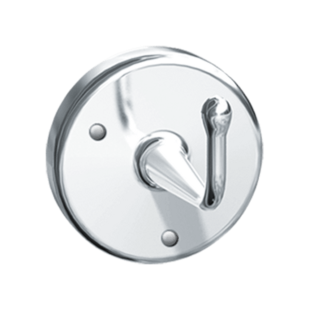 Robe Hook  Heavy Duty  Satin Chrome Plated Brass  Surface Mounted, Exposed