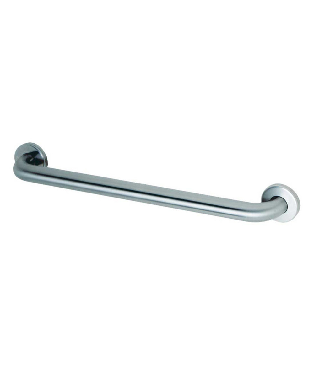 1-1/2" Dia. 304 Stainless Steel Straight Grab Bar with Concealed Mounting Snap Flange, Peened Finish