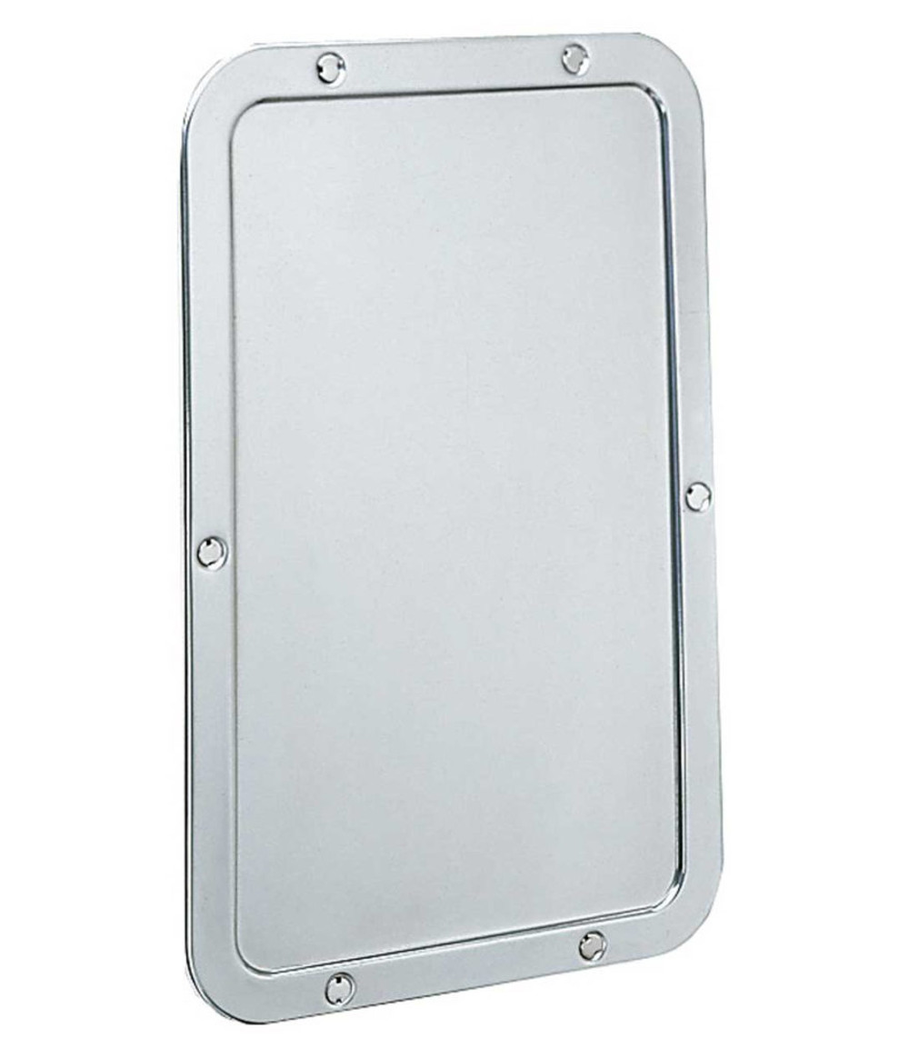 Bobrick B-942 Stainless Steel 430 Frameless Mirror, Bright Finish