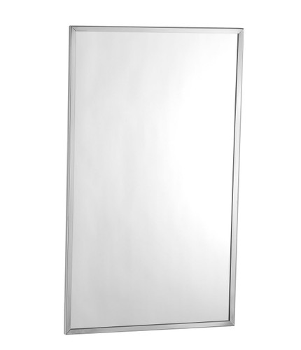 Tempered Glass Channel Frame Mirror 18x30