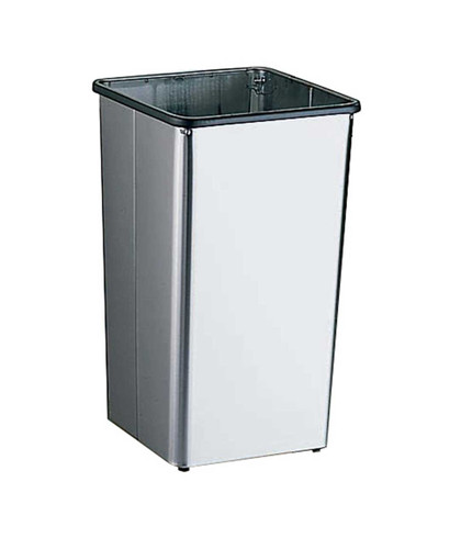 Waste Receptacle With Open Top, 21-Gallon