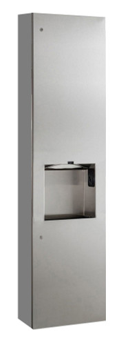 Towel Dispenser, Hand Dryer & Waste, Surface Mounted, 115V