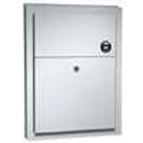 Sanitary Waste Disposal - Dual Access, w/ Lock - Partition Mounted