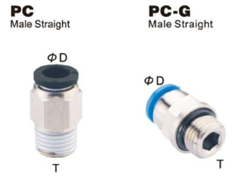 Push to Connect  Composite Air Fitting - Male Straight