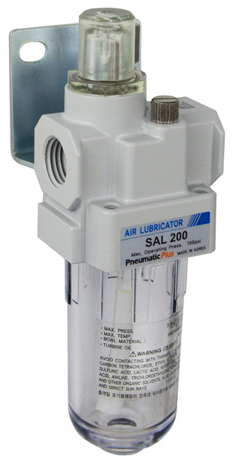 SAL200 Series Air Lubricator 1/4" NPT with Bracket (SAL200-N02B)