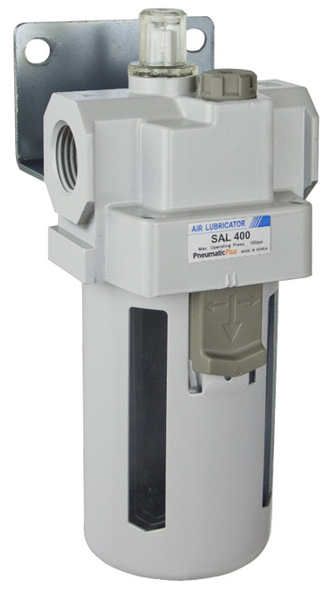 PneumaticPlus SAL400 Series Air Lubricator 1/2" NPT with Bracket (SAL400-N04B)