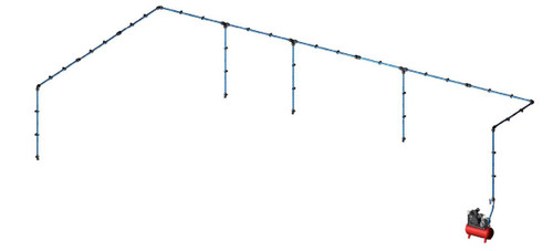 PneumaticPlus QLKIT2 - AIR PIPING KIT 98 FT 3/4" Aluminum Pipes
