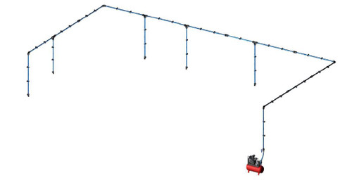 PNEUMATICPLUS QLKIT3 - AIR PIPING KIT 118 FT 1" ALUMINUM PIPES