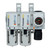 PneumaticPlus PPC2C-N02G 3 Stage Air Drying System 1/4" NPT, Poly Bowl, Manual Drain, Embedded Gauge