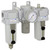 SAU400 Series Air Filter Regulator Lubricator Modular Combo 1/2" NPT with Bracket & Gauge (SAU400-N04G-MEP)