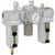 SAU400 Series Air Filter Regulator Lubricator Modular Combo 1/2" NPT with Bracket & Gauge (SAU400-N04DG-MEP)