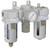 SAU400 Series Air Filter Regulator Lubricator Modular Combo 1/2" NPT with Bracket & Gauge (SAU400-N04G)